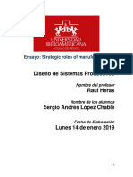 Ensayo Final Sergio Lopez - Strategic Roles of Manufacturing