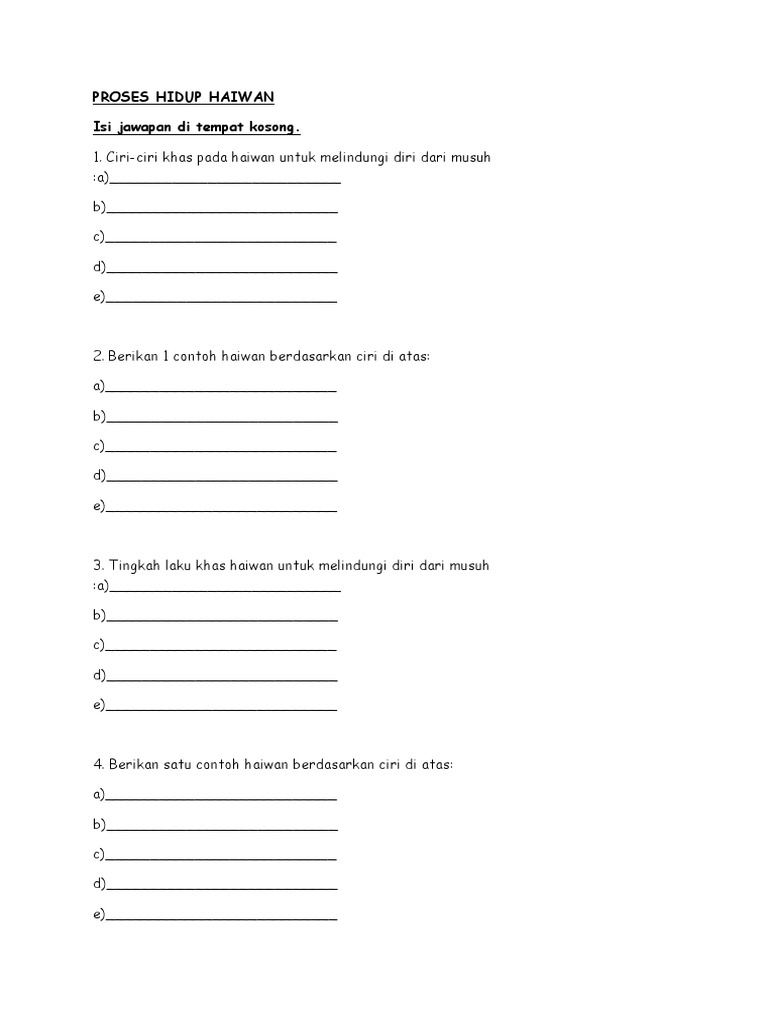 Proses Hidup Haiwan Pdf