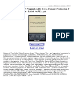 Semantica Y Pragmatica Del Texto Comun Produccion Y Comentario D E Textos