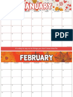 2019 Blank Calendar Printable PDF
