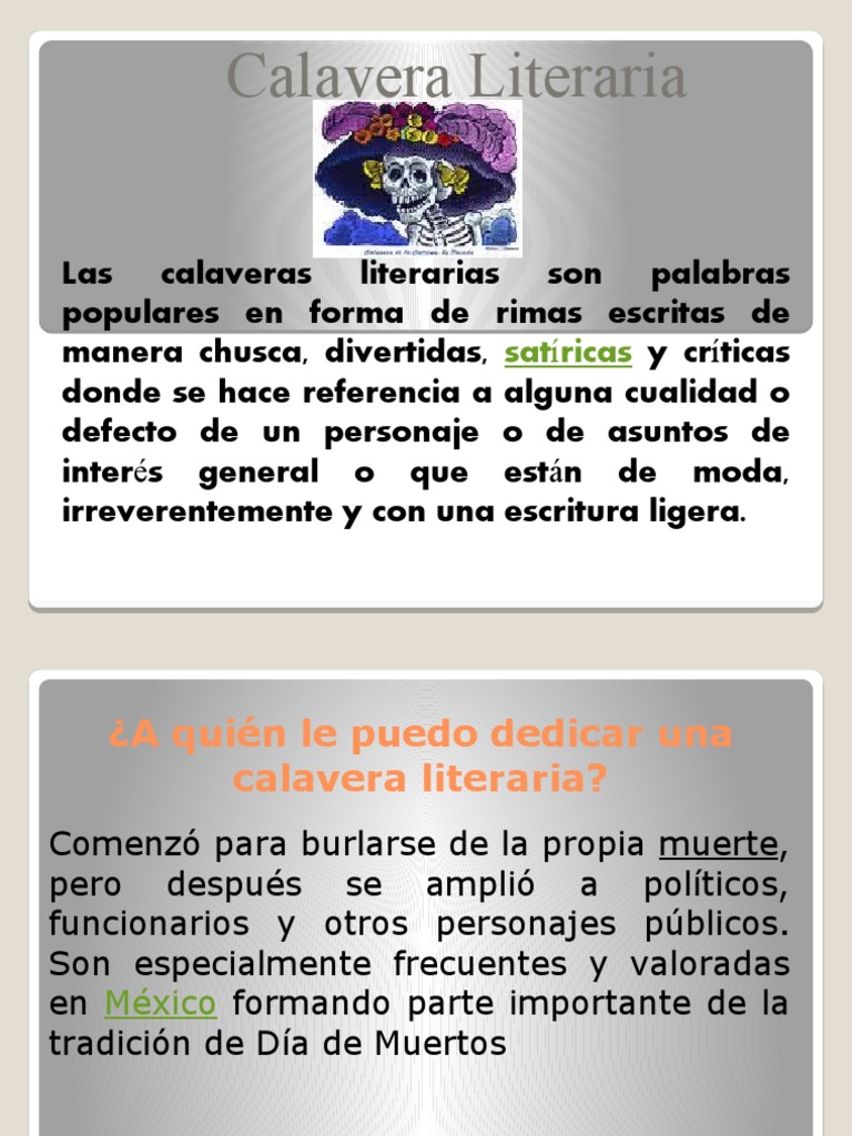 Como Se Hace Una Calavera Literaria Ejemplos Compartir