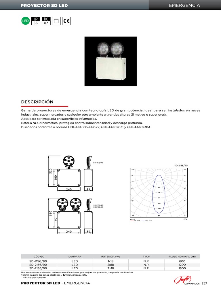 Luz de Emergencia SD2757 JOSFEL PDF