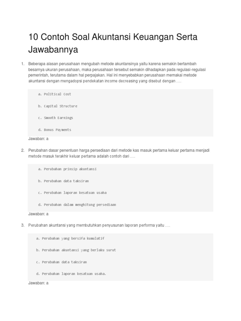 32++ Contoh 20 soal leasing beserta jawabannya ideas