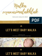Let's Meet Baby Malka