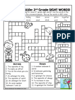 Year 3 Crossword Puzzle