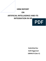 HRM Report ON Artificial Intelligence and Its Integration in HR