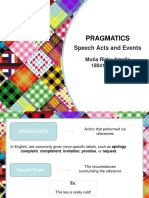 Pragmatics: Speech Acts and Events