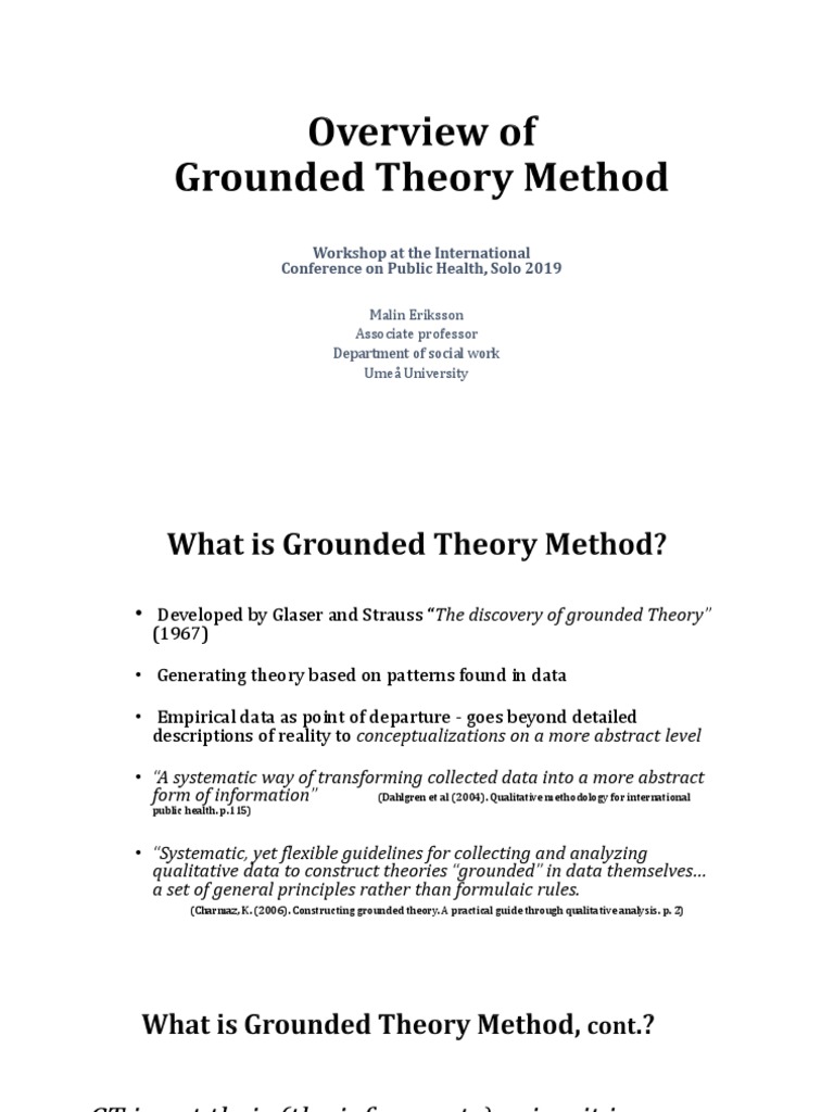 Grounded Theory Method Overview | PDF | Scientific Method | Inquiry