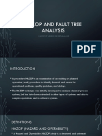 HAZOP and Fault Tree Analysis