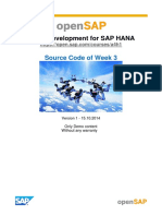 ABAP Development For SAP HANA: Source Code of Week 3