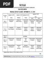 RCC Sept2018 Timetable Delhi