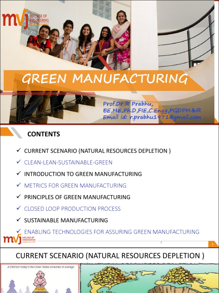 Understanding Green Manufacturing | PDF | Life Cycle Assessment ...