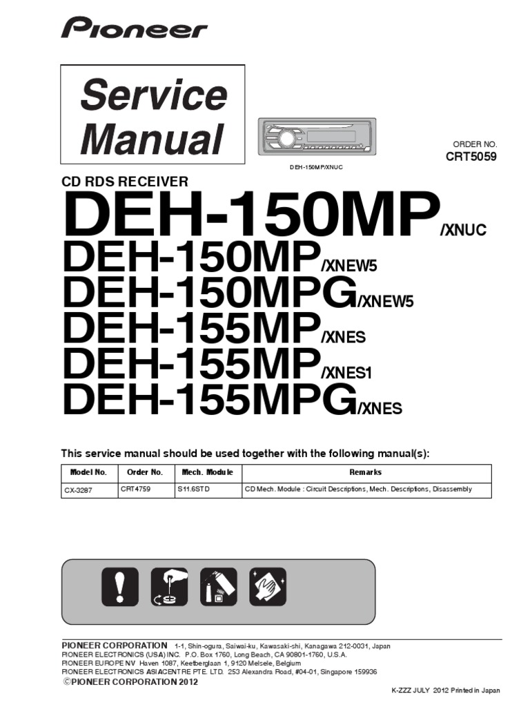 Pioneer Deh 435 Wiring Diagram