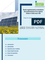 Etude Expérimental Et Simulation Des Performances D'un Capteur Solaire À Tubes Sous Vide