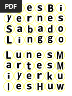 Days of the Week for Print