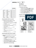 Grammar and Vocabulary Unit 3