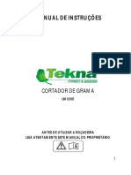 Manual Cortador de Grama 1100w Tornado Com Recolhedor Tekna 220v