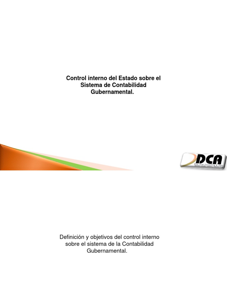 Control Interno en Contabilidad Gubernamental | PDF | Auditoría ...