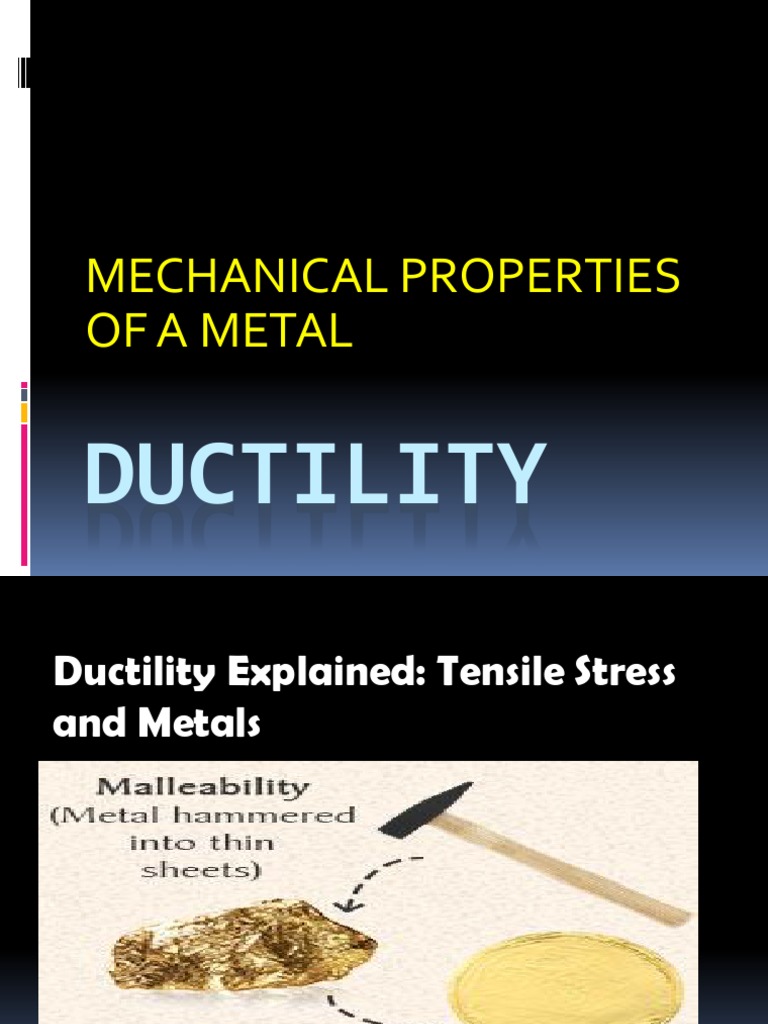 Mechanical Properties of A Metal Ductility PDF
