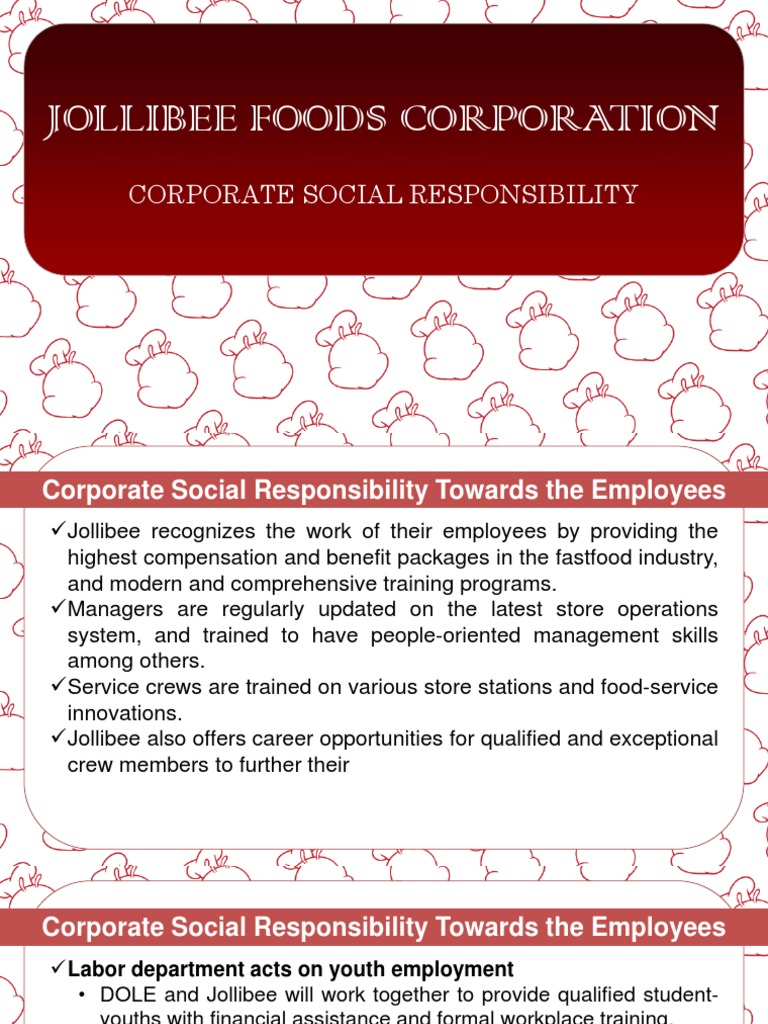 Jollibee Csr | Pdf | Corporate Social Responsibility | Employment