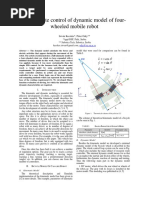 Fuzzy route control of dynamic model of four-wheeled mobile robot