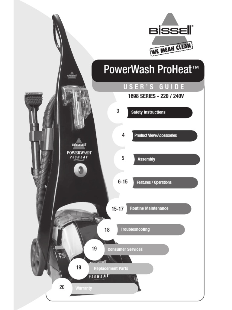Bissell Spot Clean Proheat Manualnull