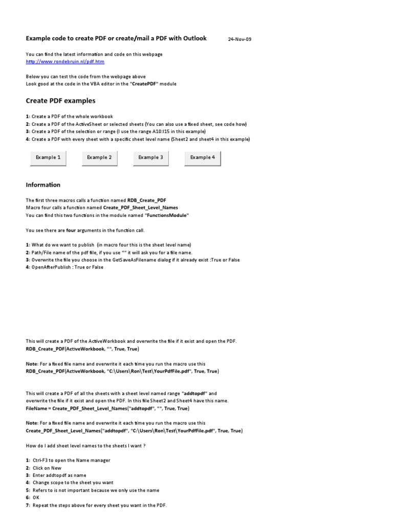 Create PDF Examples: Example Code To Create PDF or Create/mail A PDF ...