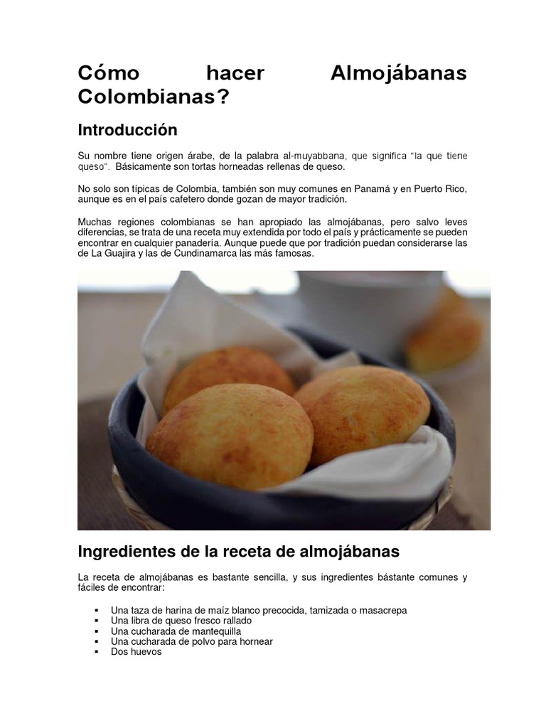 Como Hacer Almojabanas | PDF