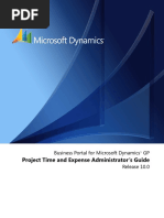Project Time and Expense Administrator Guide