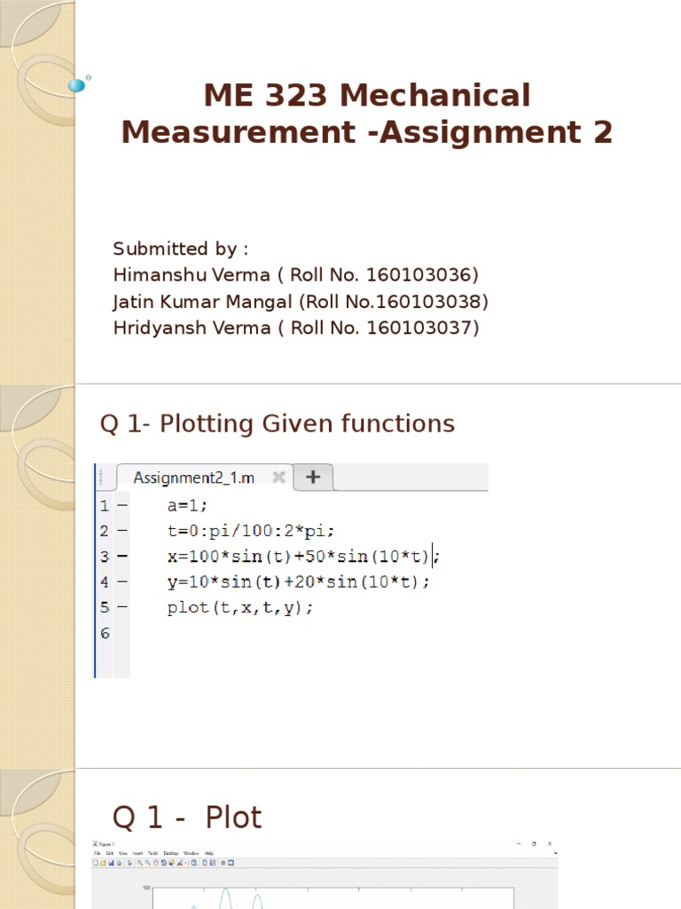 ME 323 Mechanical Measurement - Assignment 2 | PDF