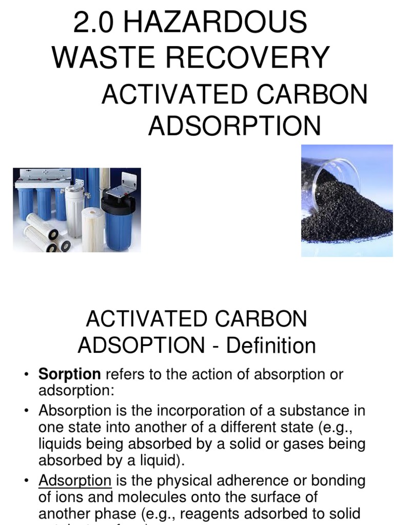 Activated Carbon Slide | PDF | Adsorption | Chemistry