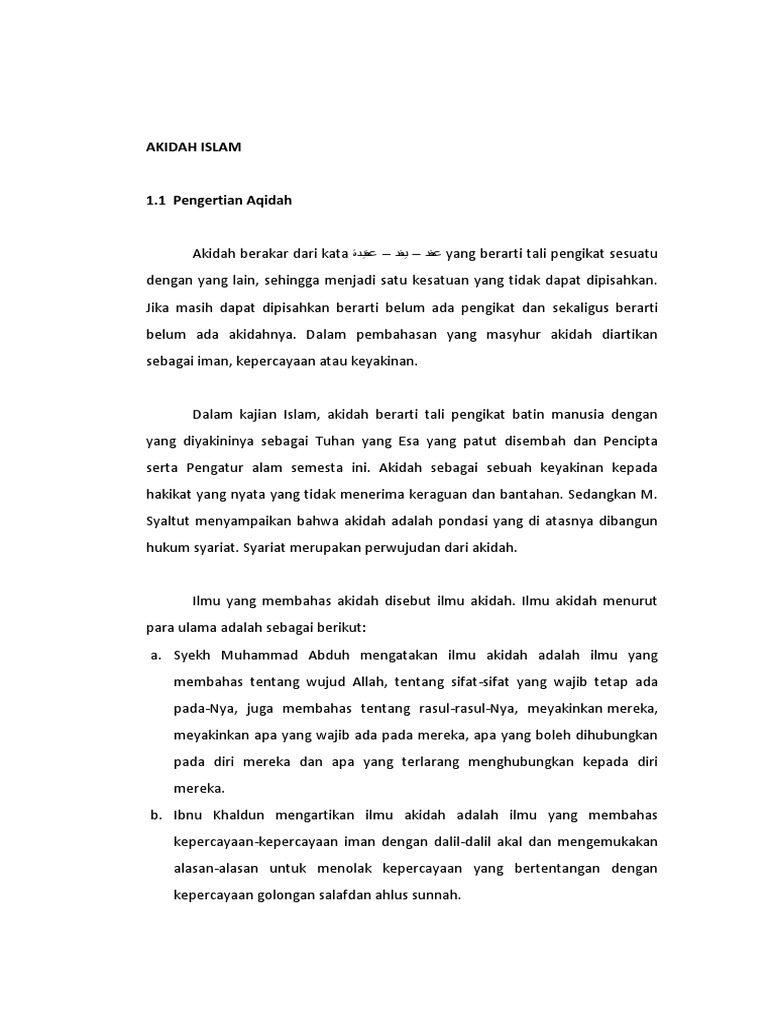 Akidah Islam Pdf