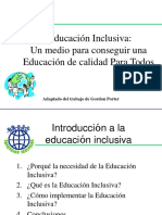 UNIDAD 1. LECT. 1. Gordon Porter (Adap) Educacion - Inclusiva