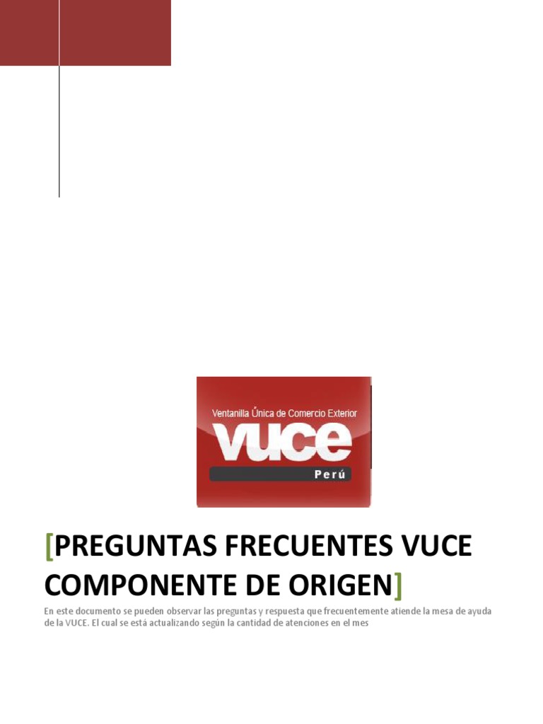 Ventana Unica de Comercio Exterior VUCE | PDF | Point and Click | aduana