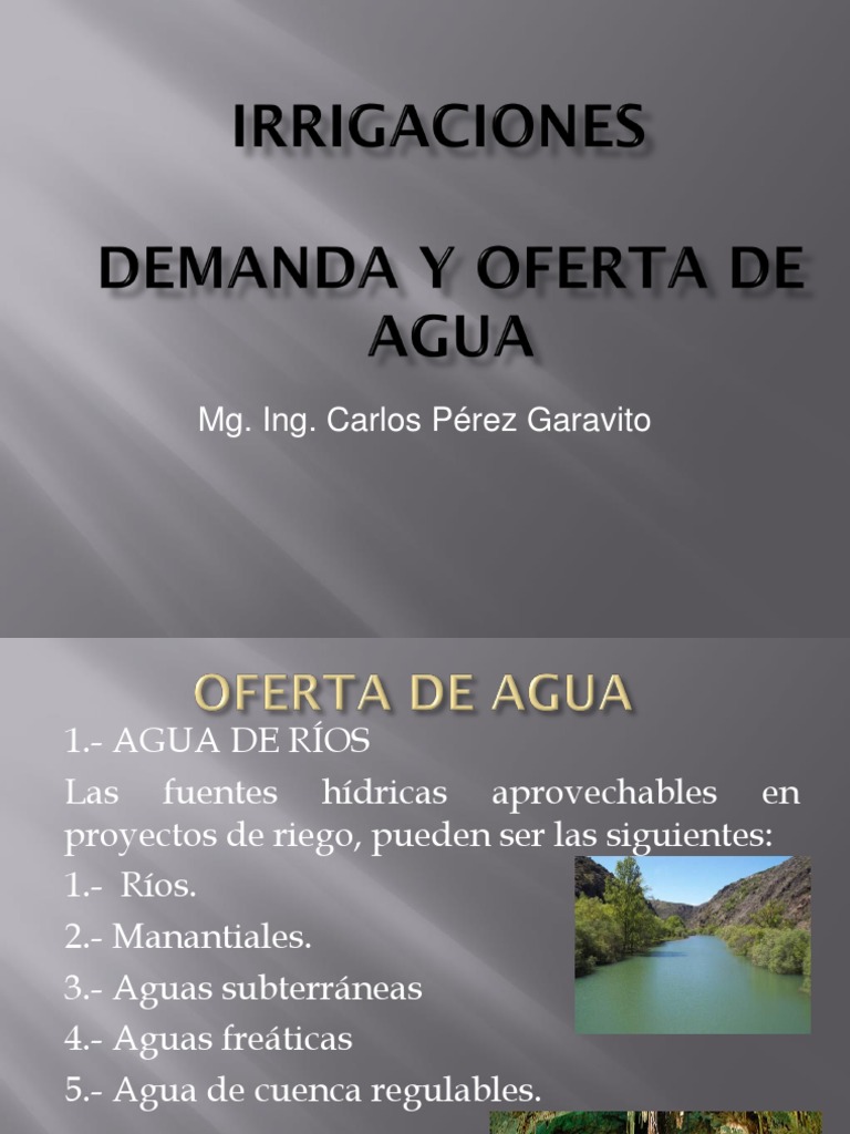 Demanda y Oferta de Agua | PDF | Agua subterránea | Reservorio