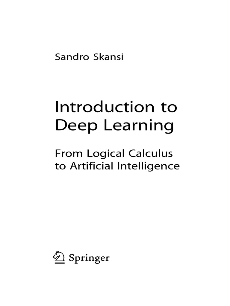 Sandro Skansi - Introduction To Deep Learning. From Logical Calculus To ...