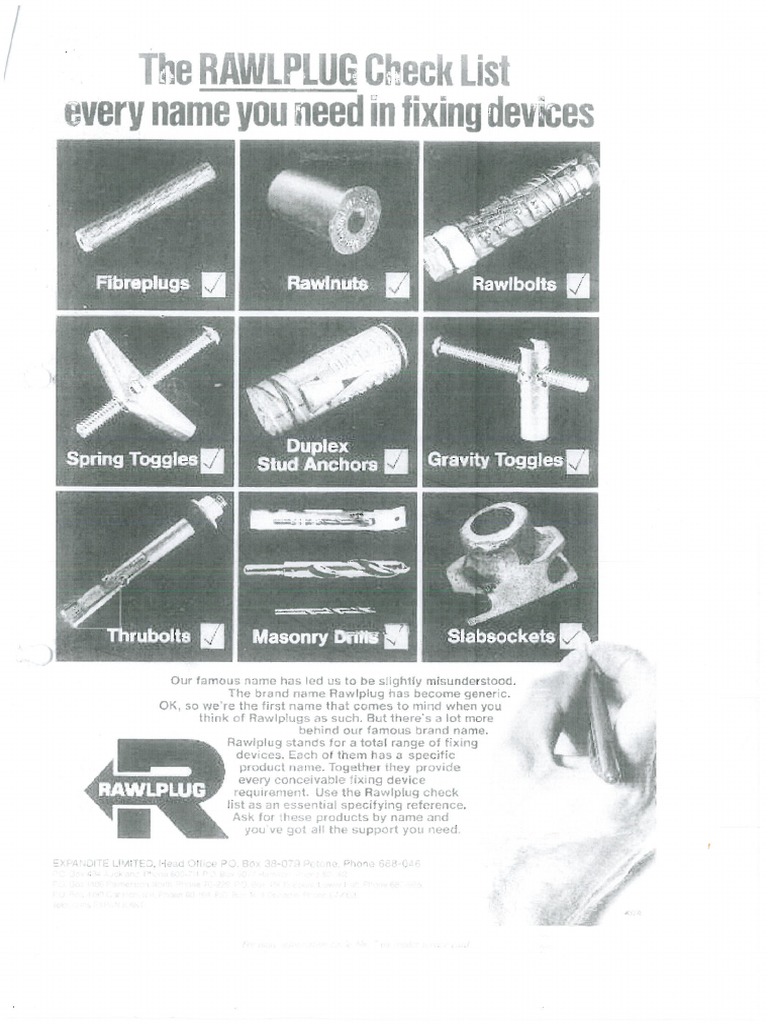 Rawlplug Anchors PDF