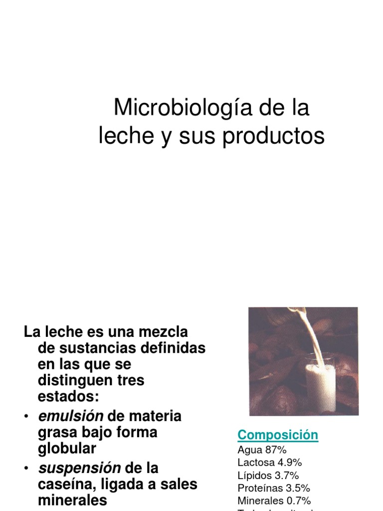 Microbiología de la leche y sus microorganismos | PDF | Leche | Las ...