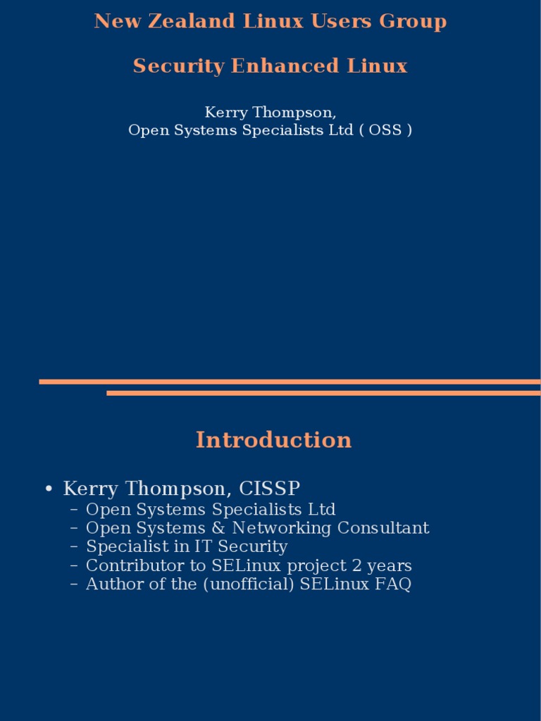 SELinux Overview and Implementation Guide | PDF | Security Technology ...