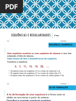 Sequências e Regularidades