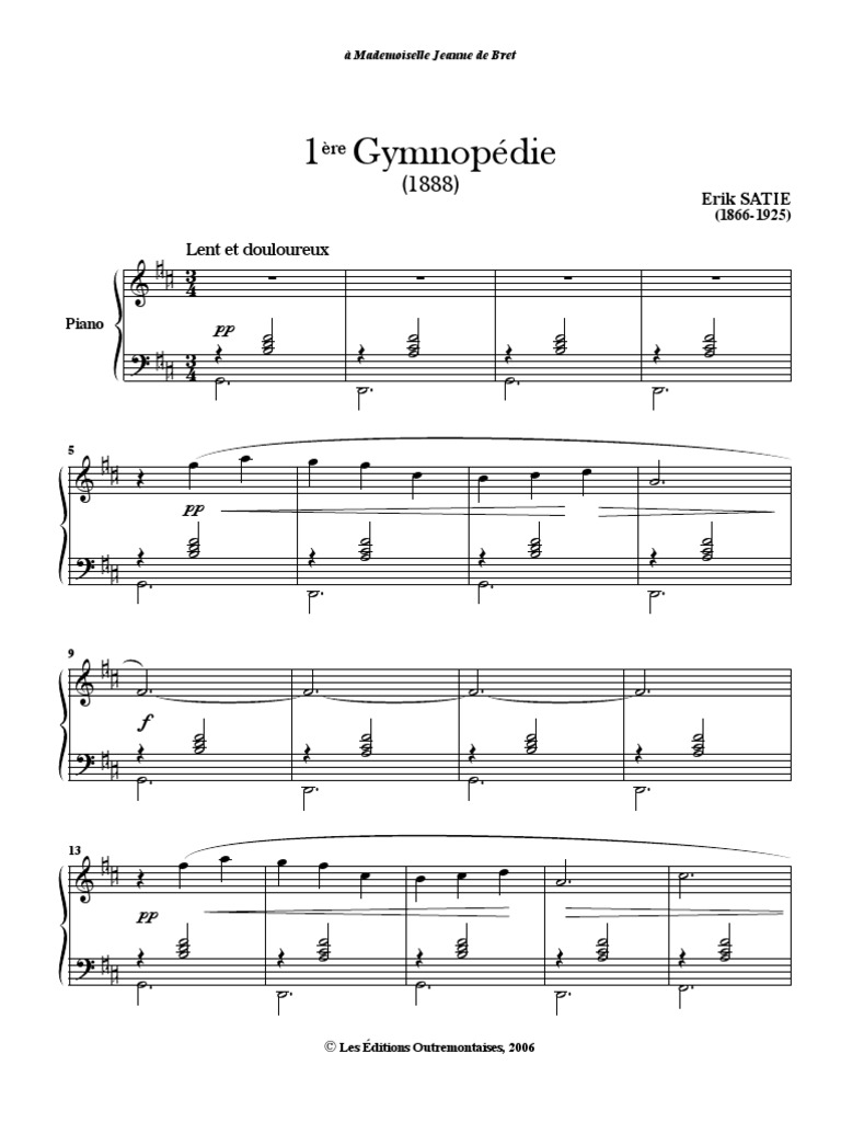Erik Satie Gymnopedie 1