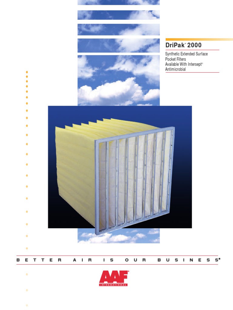 Dripak 2000: Synthetic Extended Surface Pocket Filters Available With ...
