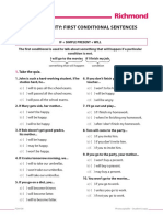 Focus On Activity: First Conditional Sentences: Take The Quiz