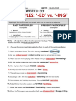 PARTICIPLES: - ED' vs. - ING': Grammar Worksheet