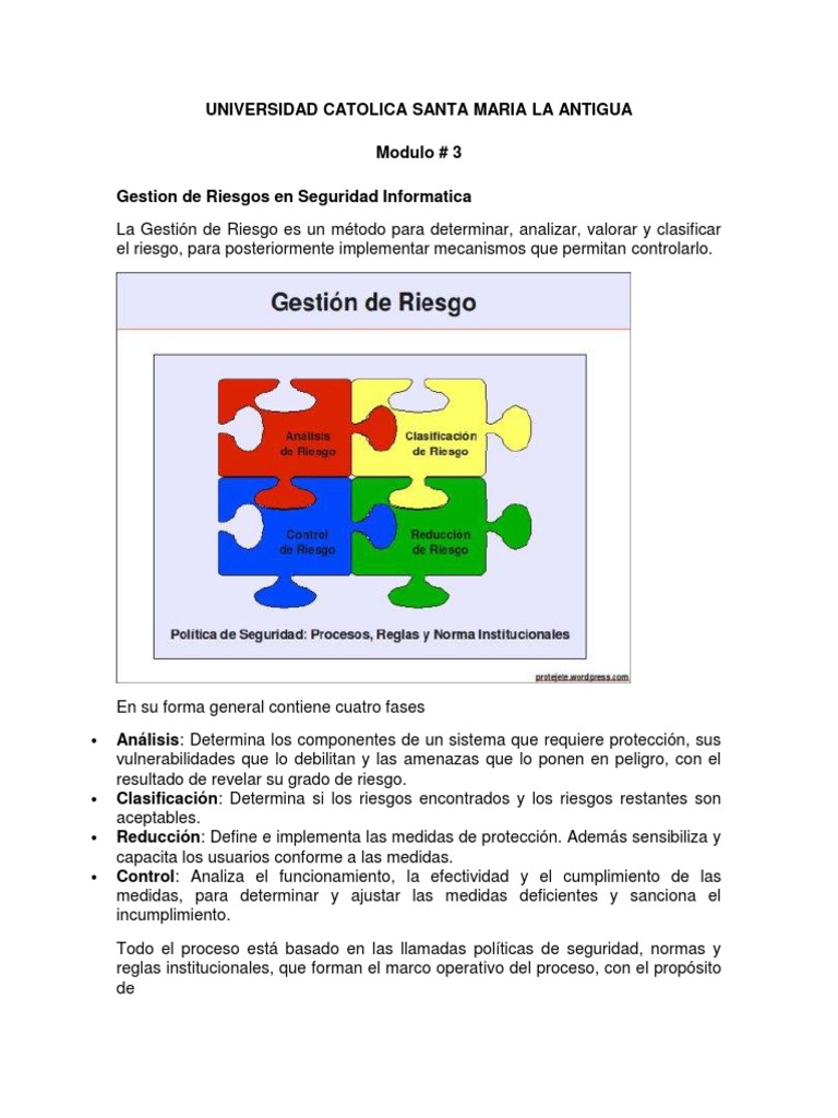Gestión de Riesgos en Seguridad Informática | PDF | La seguridad ...