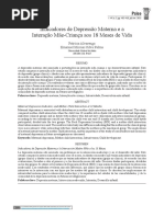 Alvarenga & Palma (2013) Indicadores de Depressão Materna e Interação Mãe-bebê Aos 18 Meses