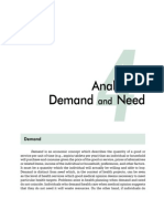 Analysis Demand Need: of and