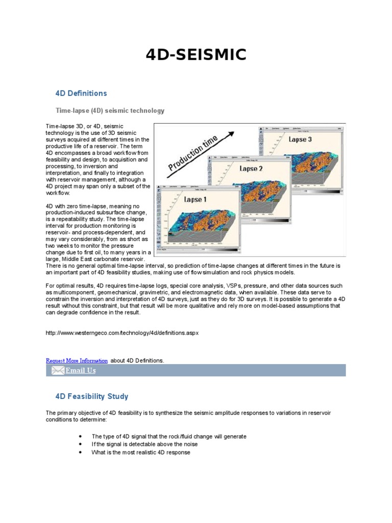 4D Seismic Basics | PDF | Petroleum Reservoir | Seismology