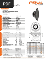 PRV Audio 15W700 Datasheet 1