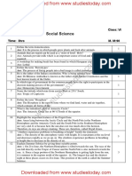 CBSE Class 6 Social Science Sample Paper Set G